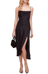 Astr - Women's Cowl Neck Midi Dress