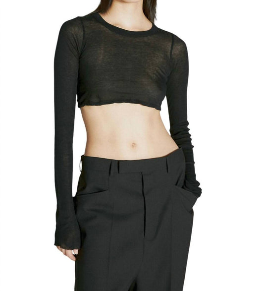 Rick Owens - LONG SLEEVE CROP T-SHIRT