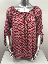 M Made In Italy - Women's Rylee Tie Sleeve Scoop Neck Top