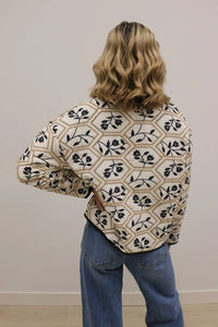 Entro - Portman Quilted Embroidered Floral Jacket
