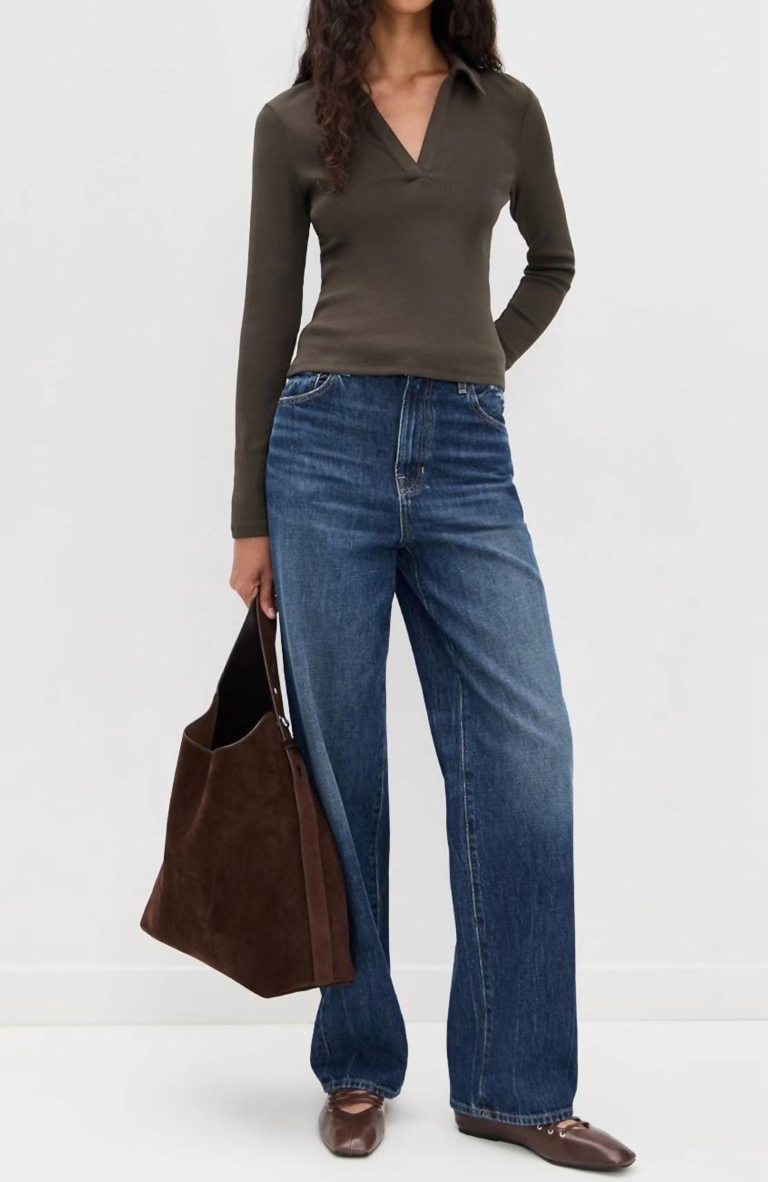 Veronica Beard - Kearney Ribbed Long Sleeve Tee