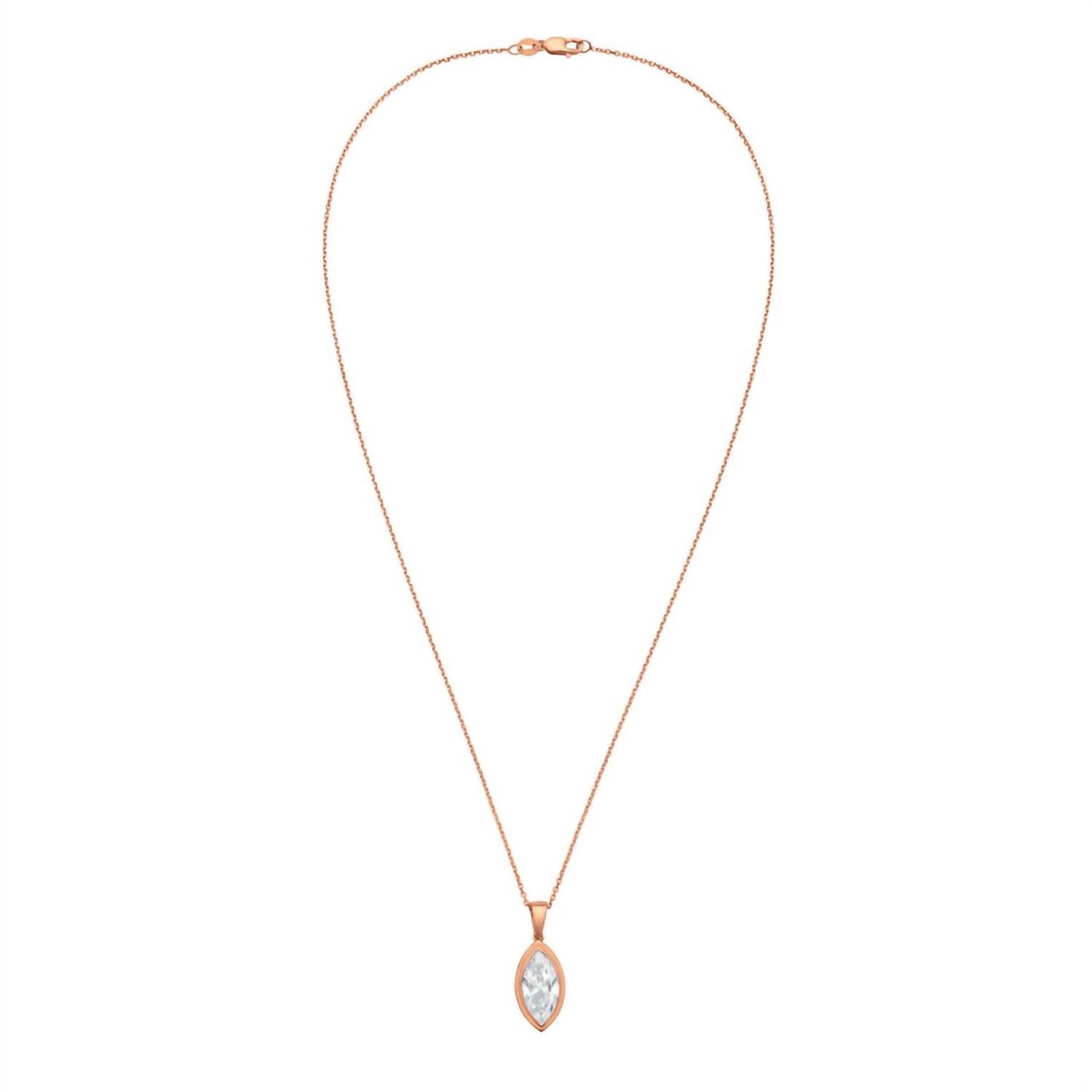 Diana M Jewels - Women's Marquise Lab-Grown Diamond Pendant Necklace (10.00 Ct) - Bold