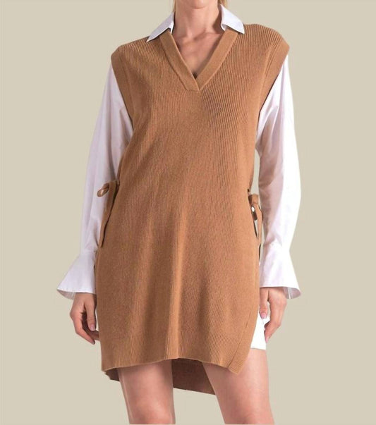Elan - Sweater V-neck Dress
