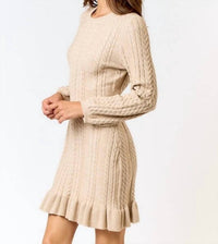 Lalavon - Adrienne Sweater Open Back Sweater Dress