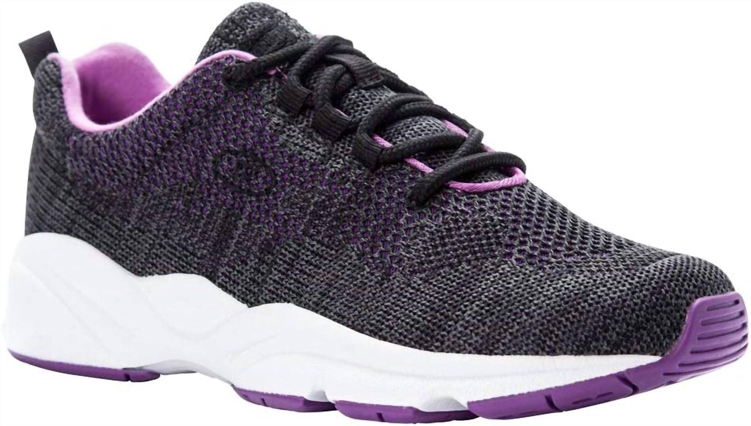 PROPET Women's Stability Fly Sneaker in black berry - women's shoe - detail view