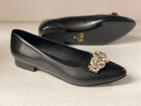 Ovil - Women's Annie Rhinestone Flower Flats