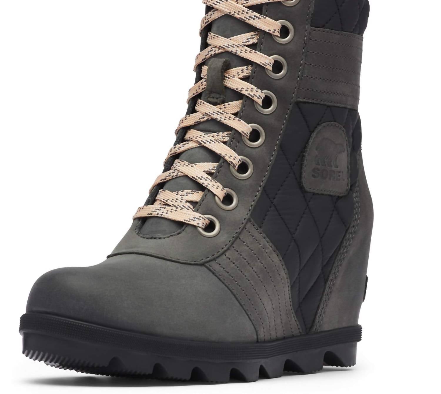 SOREL Women's Lexie Wedge Booties in dark slate - women's shoe