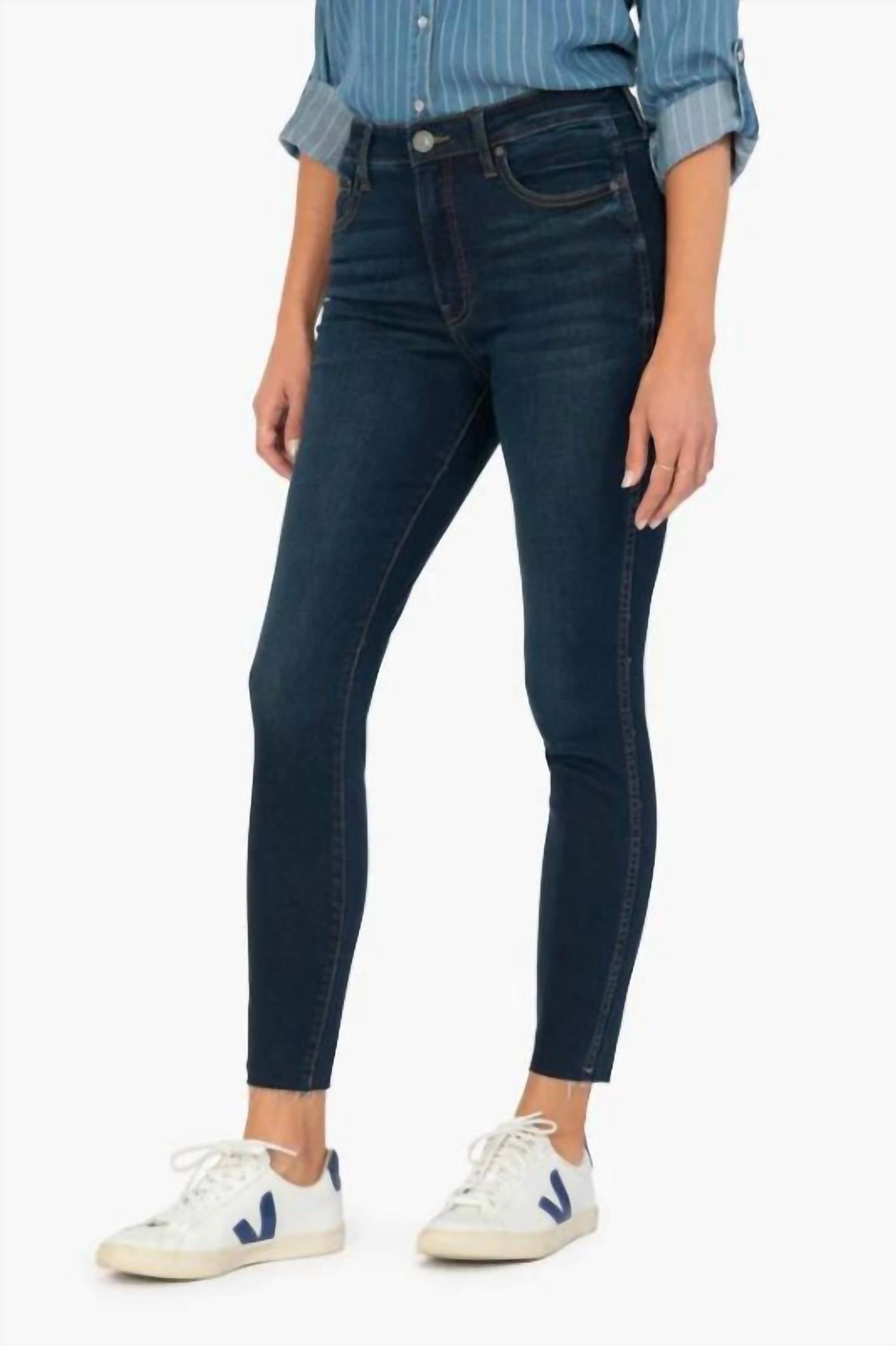 Kut From The Kloth - Connie High Rise Ankle Skinny Raw Hem Jean