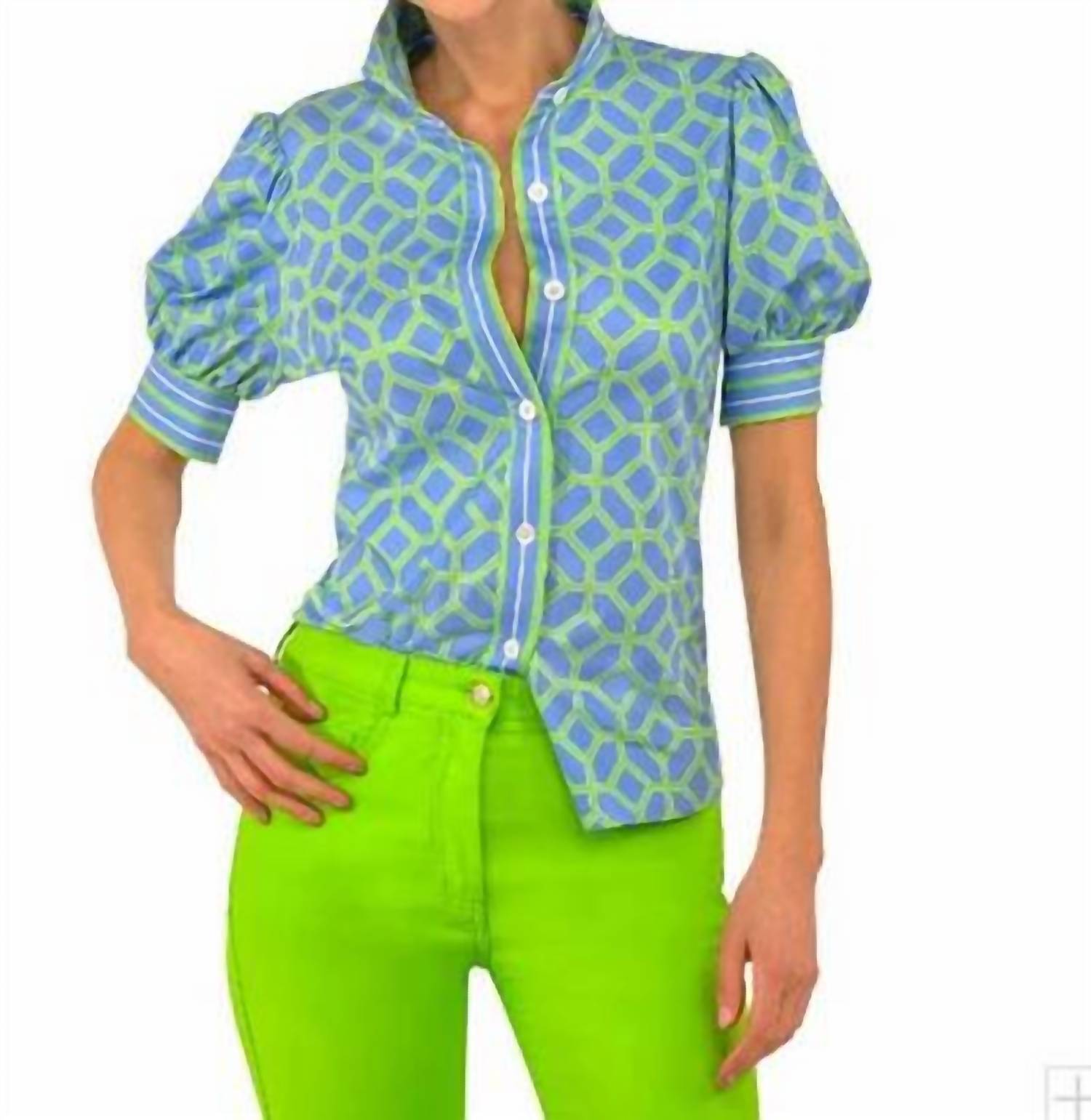 Gretchen Scott - LUCY IN THE SKY PUFF SLEEVE TOP
