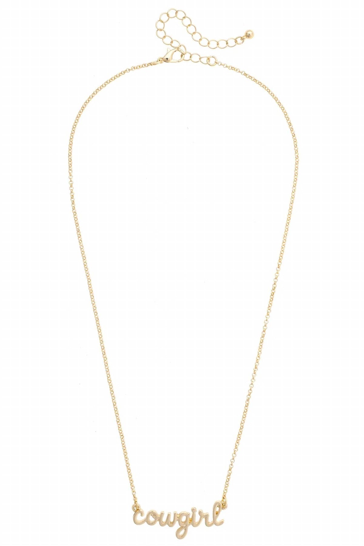 Canvas Style - Women's Cowgirl Cursive Necklace