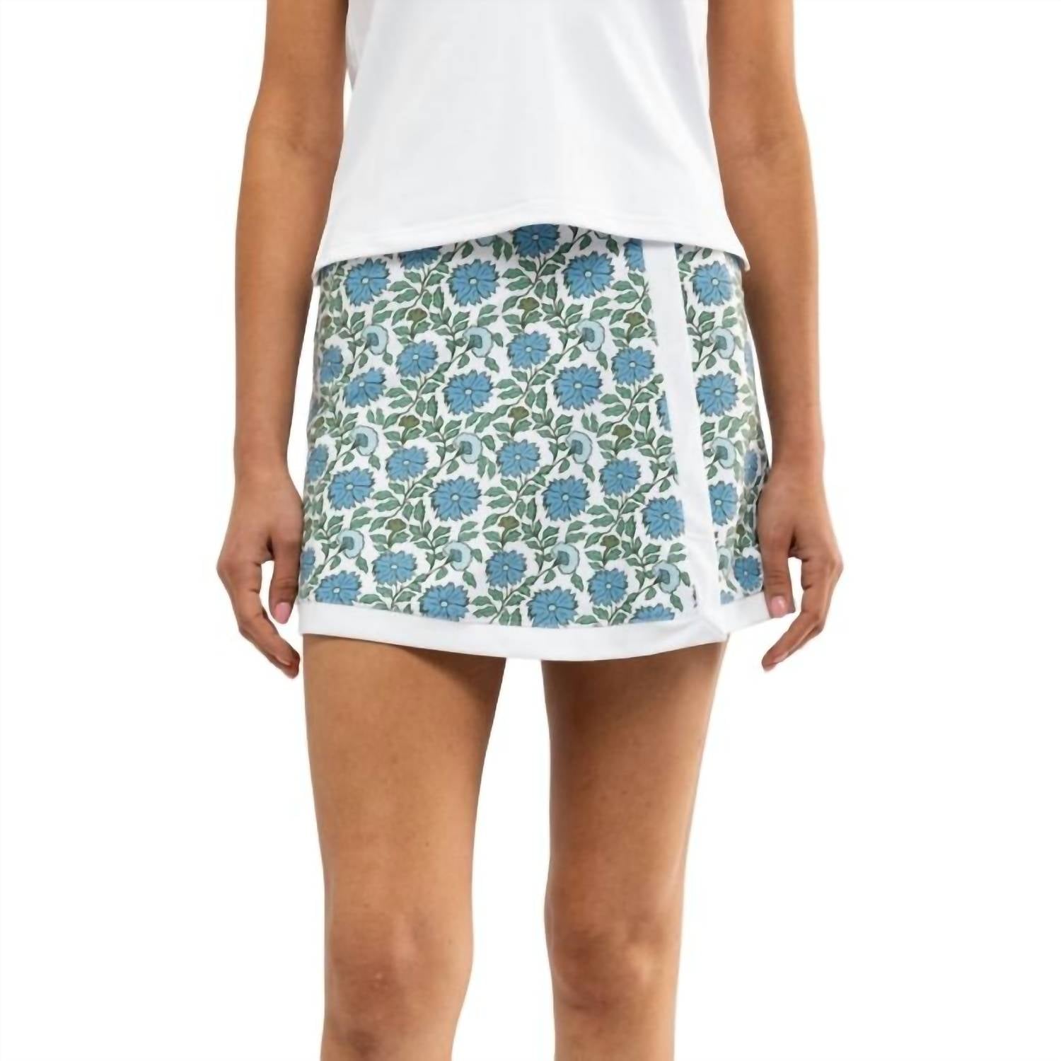 SMITH & QUINN Birdie Skort in sea salt floral - women's shorts