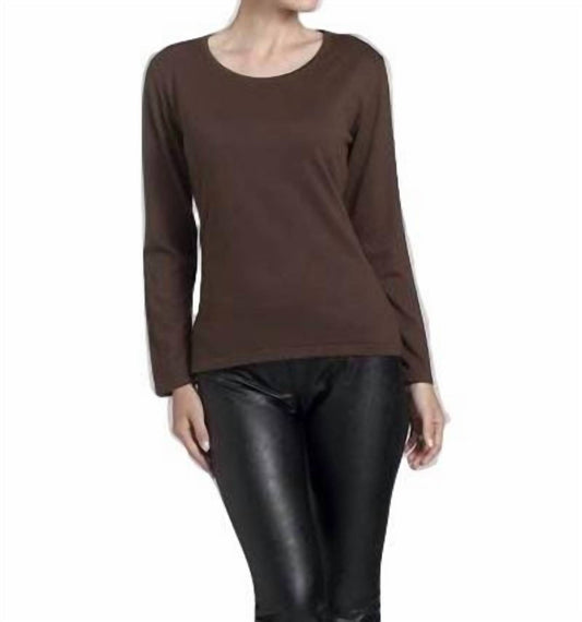 Scoop Neck Long Sleeve Top