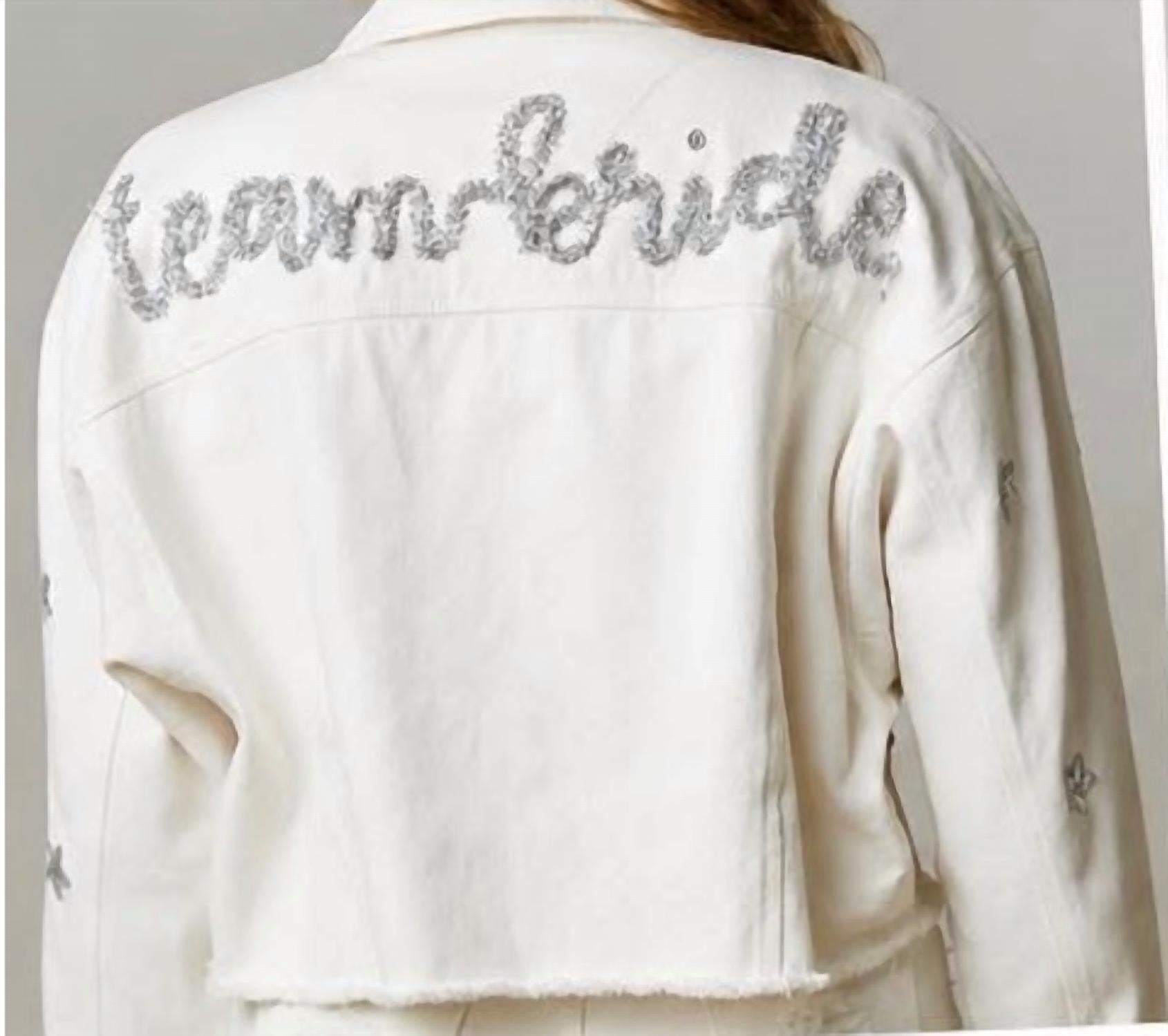 Peach Love - Team Bride Back Design Jacket