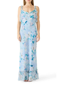 Steve Madden - Lenna Floral Cowl Neck Chiffon Maxi Dress