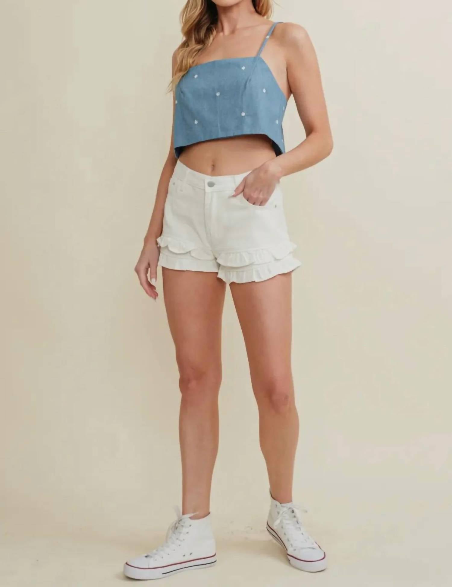 Cloud Ten - The Alexis Ruffled Short