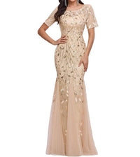 Ever-Pretty - Embroidered Sequin Mermaid Dress