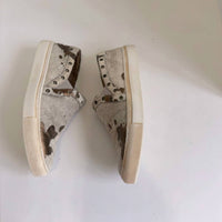 CHOCOLAT BLU Women's Noella Slip-on Sneaker in gold calf hair - women's sneaker - alternate view