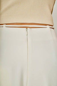 endless rose Waist Tape With High Waist Long Pant in cream - women's pants - view 5