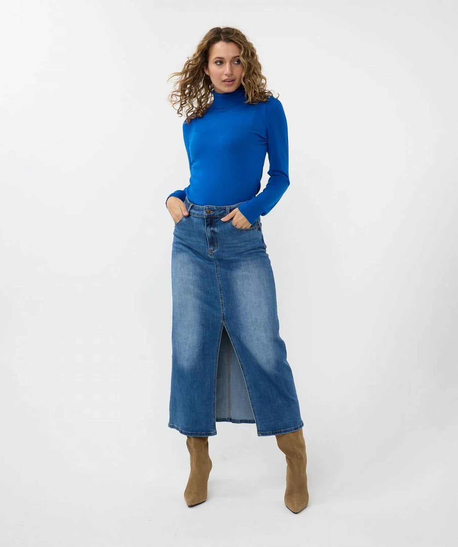 Esqualo - Freya Fancy Detail Shoulder Turtleneck Sweater