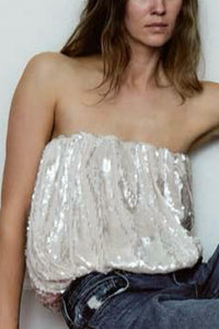 Secular - Dakota Sequin Strapless Top