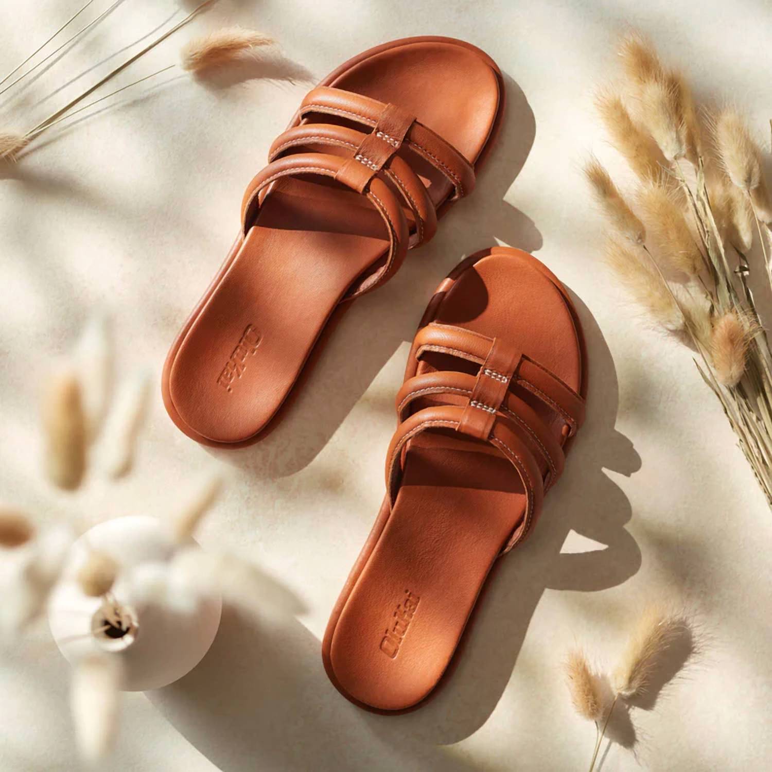 OluKai Women's Tiare Slide Sandals in fox - women's sandal - view 6