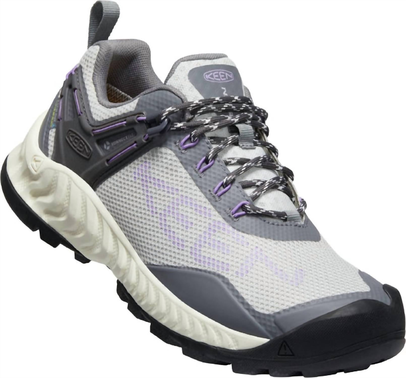 Keen Women's Nxis Evo Waterproof Sneaker in steel grey english lavender - women's sneaker