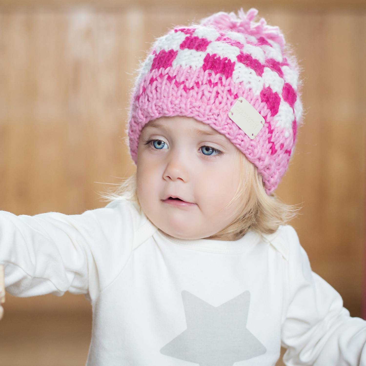 Blade And Rose - Baby Checkered Pompom Bobble Hat