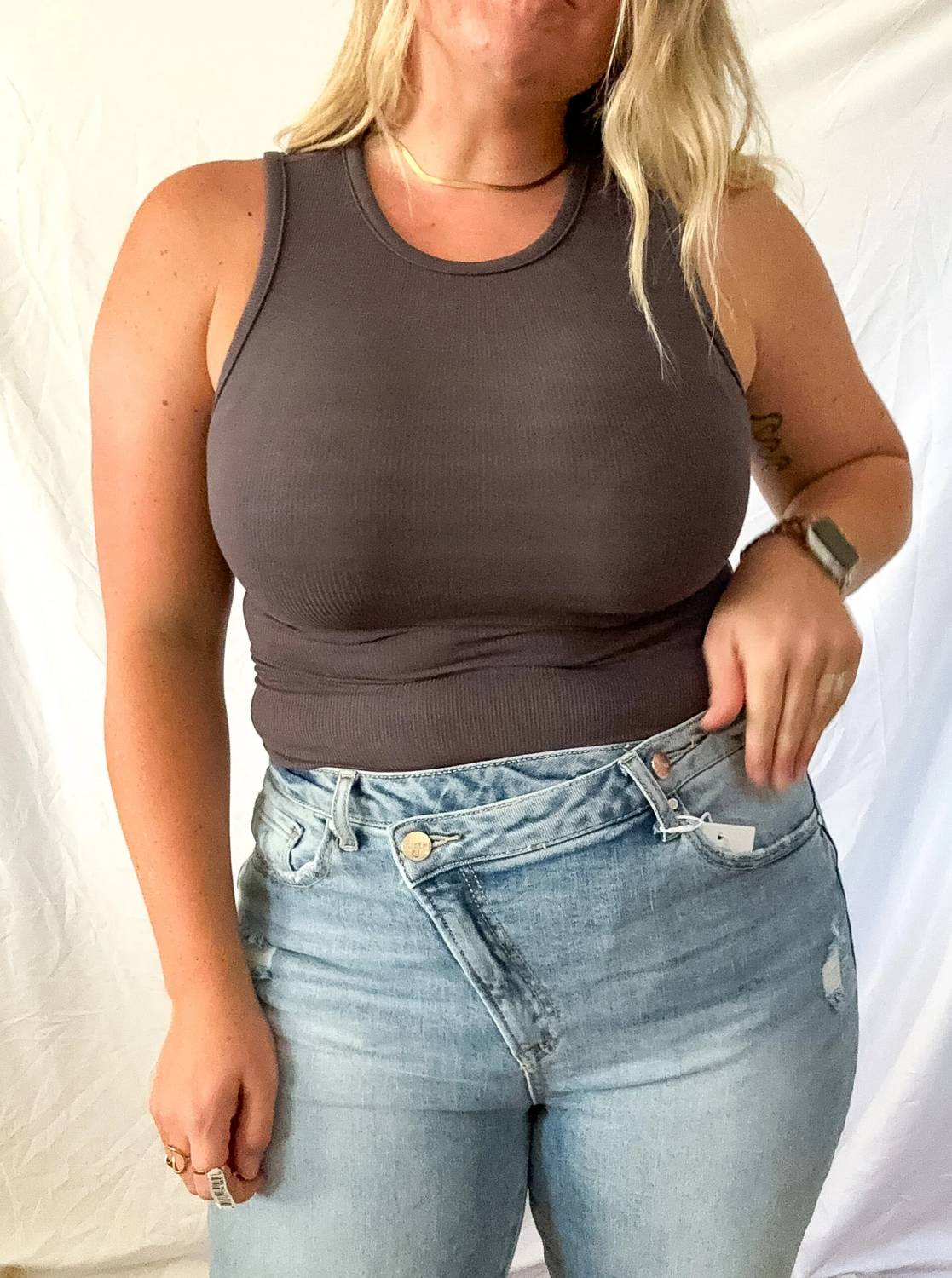 Le Lis - Jenna Tank-style Bodysuit