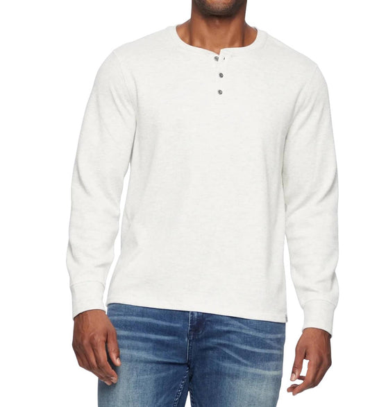 Flags & Anthem - Waffle Henley Long Sleeve Tee