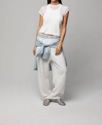 Asher Agnes Boucle Sweatpants in off white - women's pants
