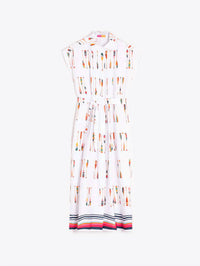 Vilagallo - Jaretas Oar Printed Midi Pattern Dress