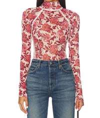 Free People - LYRIC LACE MOCK NECK TOP