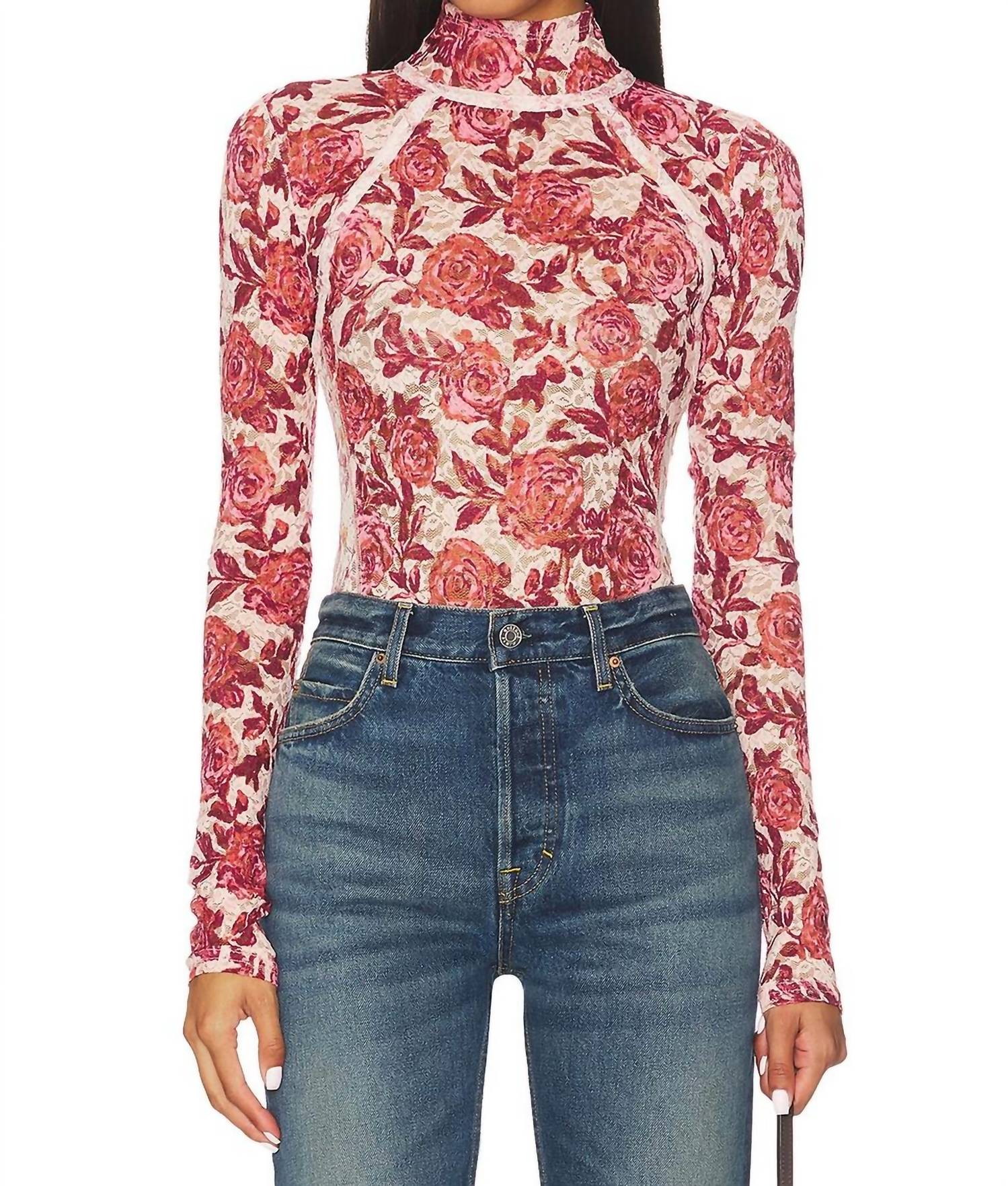 Free People - LYRIC LACE MOCK NECK TOP