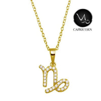 Silver Depot Capricorn Zodiac Necklace in gold - women's jewelry