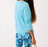 Lilly Pulitzer Westley Long Sleeve Upf 50+ Tee in bellevue blue - women's long sleeve top - alternate view