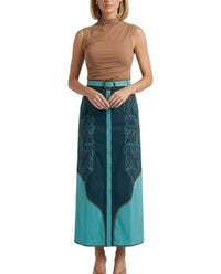 Anna Cate Flowing Maxi Portia Skirt in teal - women's skirt