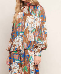 Flying Tomato - Tie Floral Blouse