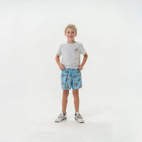 Burlebo - Kid's Print Compression Liner Swim Trunks