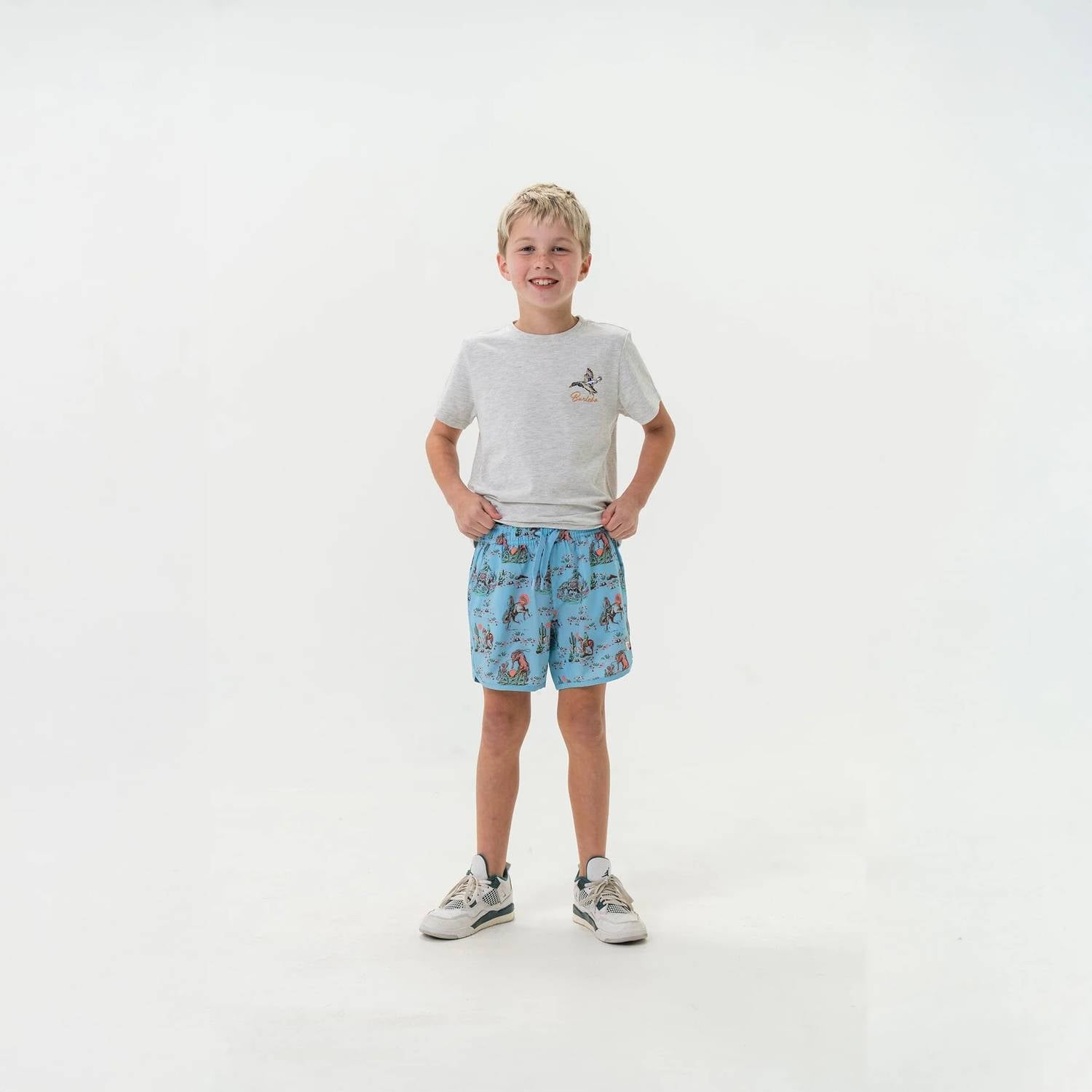 Burlebo - Kid's Print Compression Liner Swim Trunks