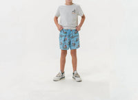Burlebo - Kid's Print Compression Liner Swim Trunks