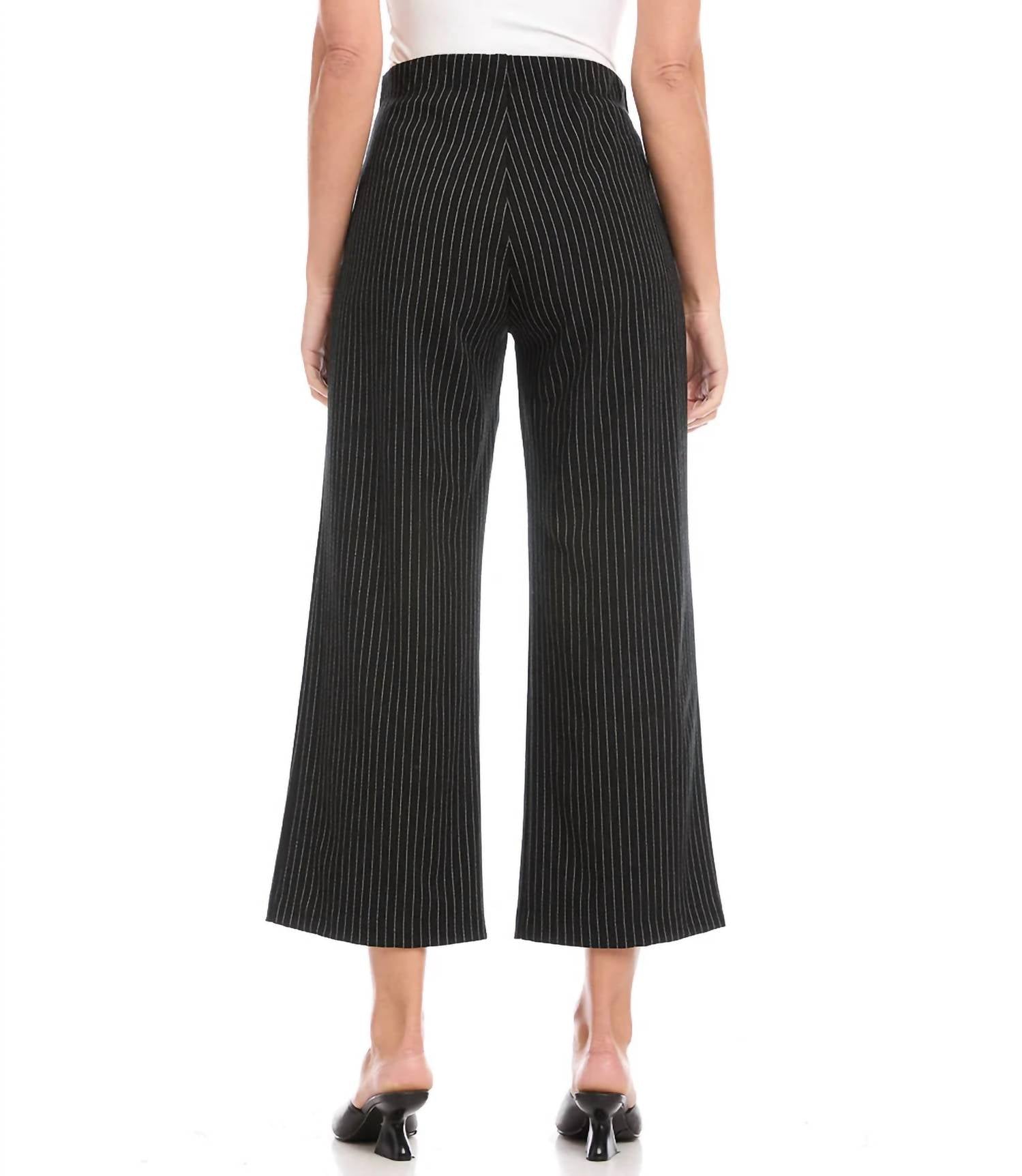 Karen Kane - Philine Pinstripe Cropped Pants