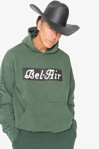 Cloney Bel Air Hoodie in dark green - men's shirt