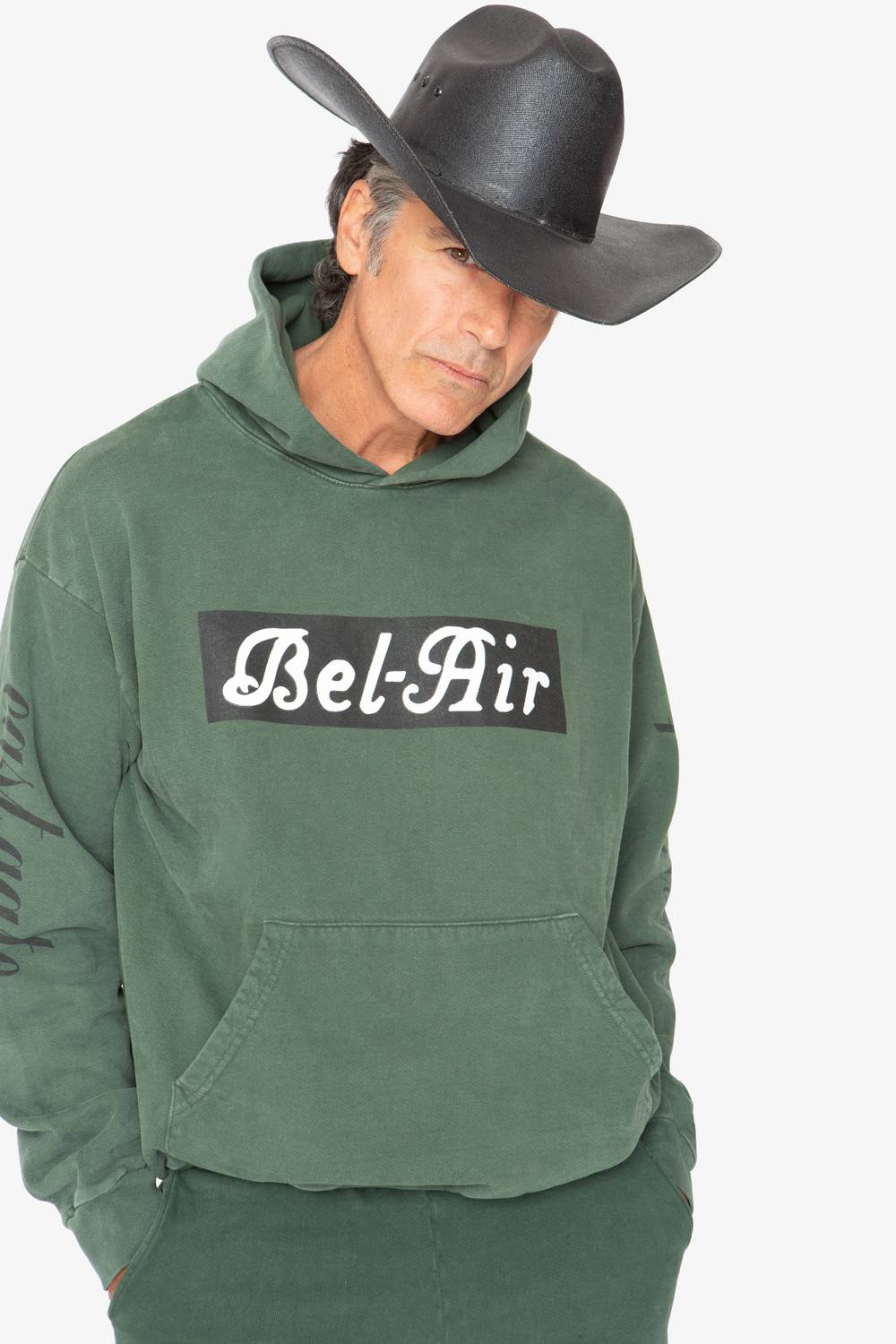 Cloney Bel Air Hoodie in dark green - men's shirt