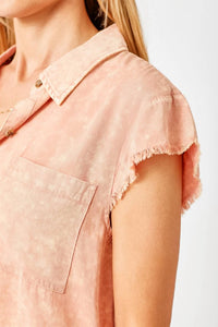 Mystree - Flutter Sleeve Shirt Top