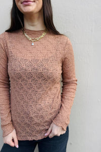 Esqualo - Long Sleeve Lace Top