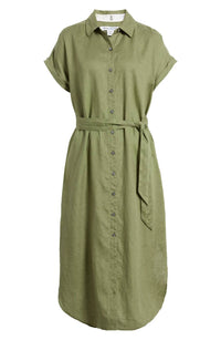 TOMMY BAHAMA Coastalina Midi Shirt Dress in dark fern - women's dress - alternate view