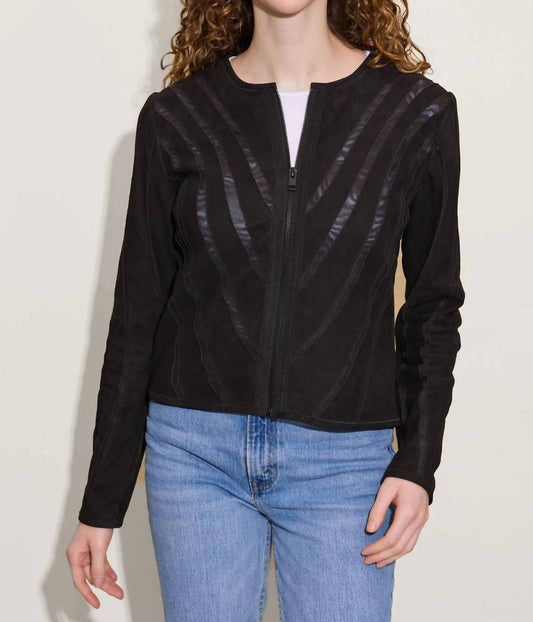 Mauritius - Mira Leather Mesh Cut Out Jacket
