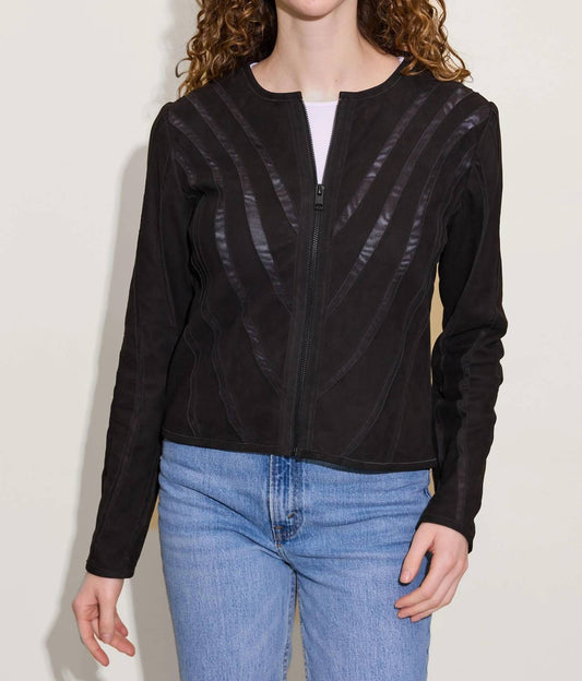 Mauritius - Mira Leather Mesh Cut Out Jacket