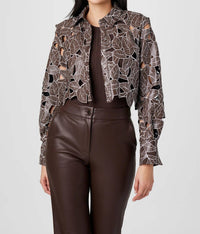 Toccin - Beatrix Lace Vegan Leather Top