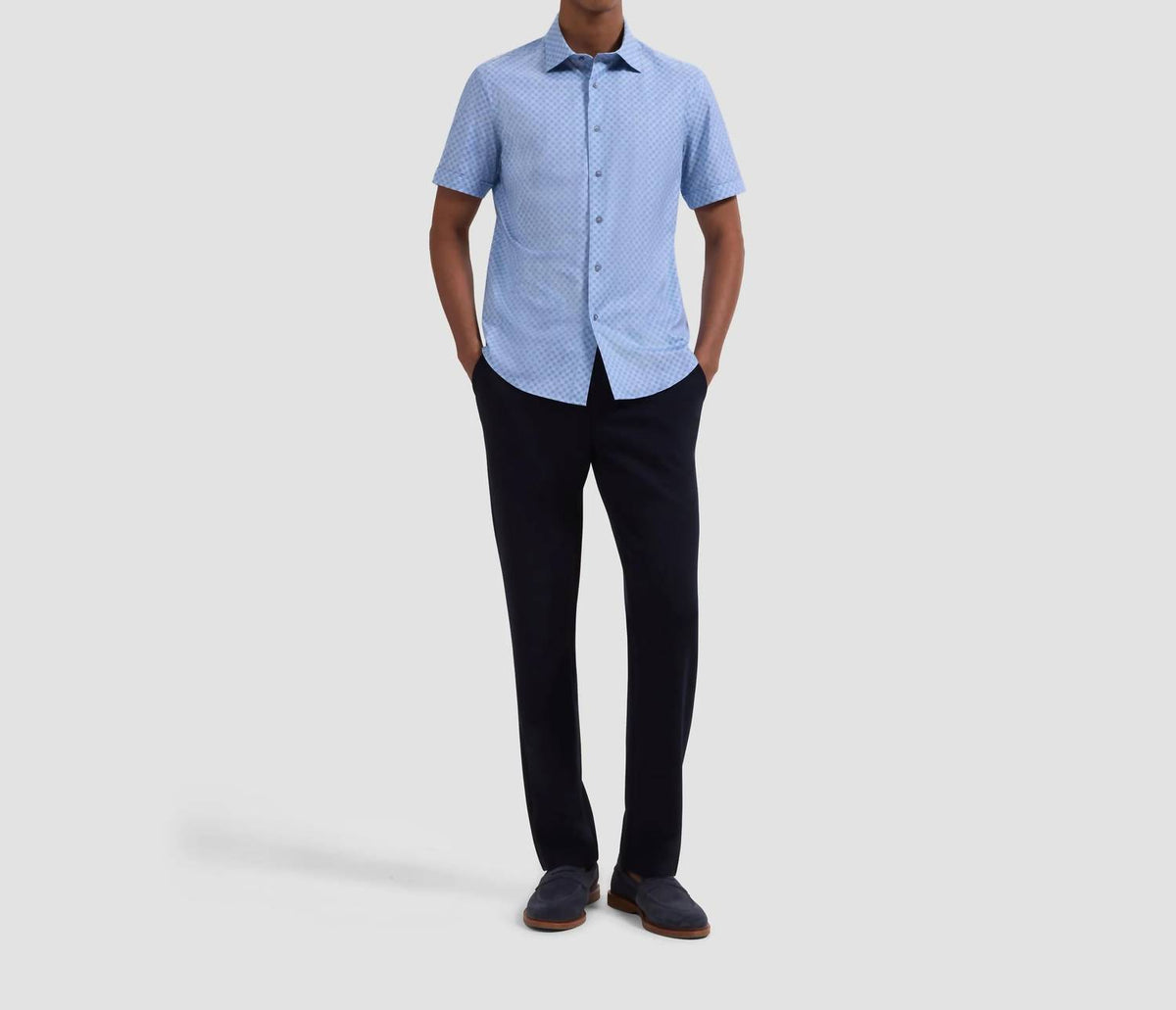 Bugatchi Uomo - Miles OoohCotton® Geometric Short-Sleeve Shirt